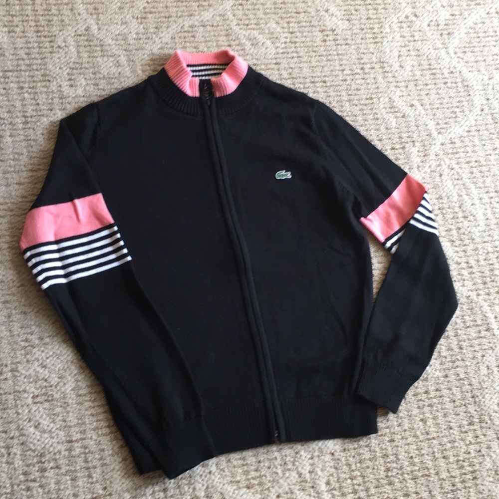 Lacoste full zip tennis sweater